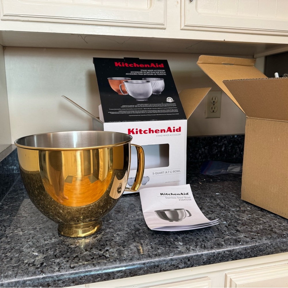 KitchenAid Radiant Gold Stand Mixer Bowl Essential Kitchen Tool